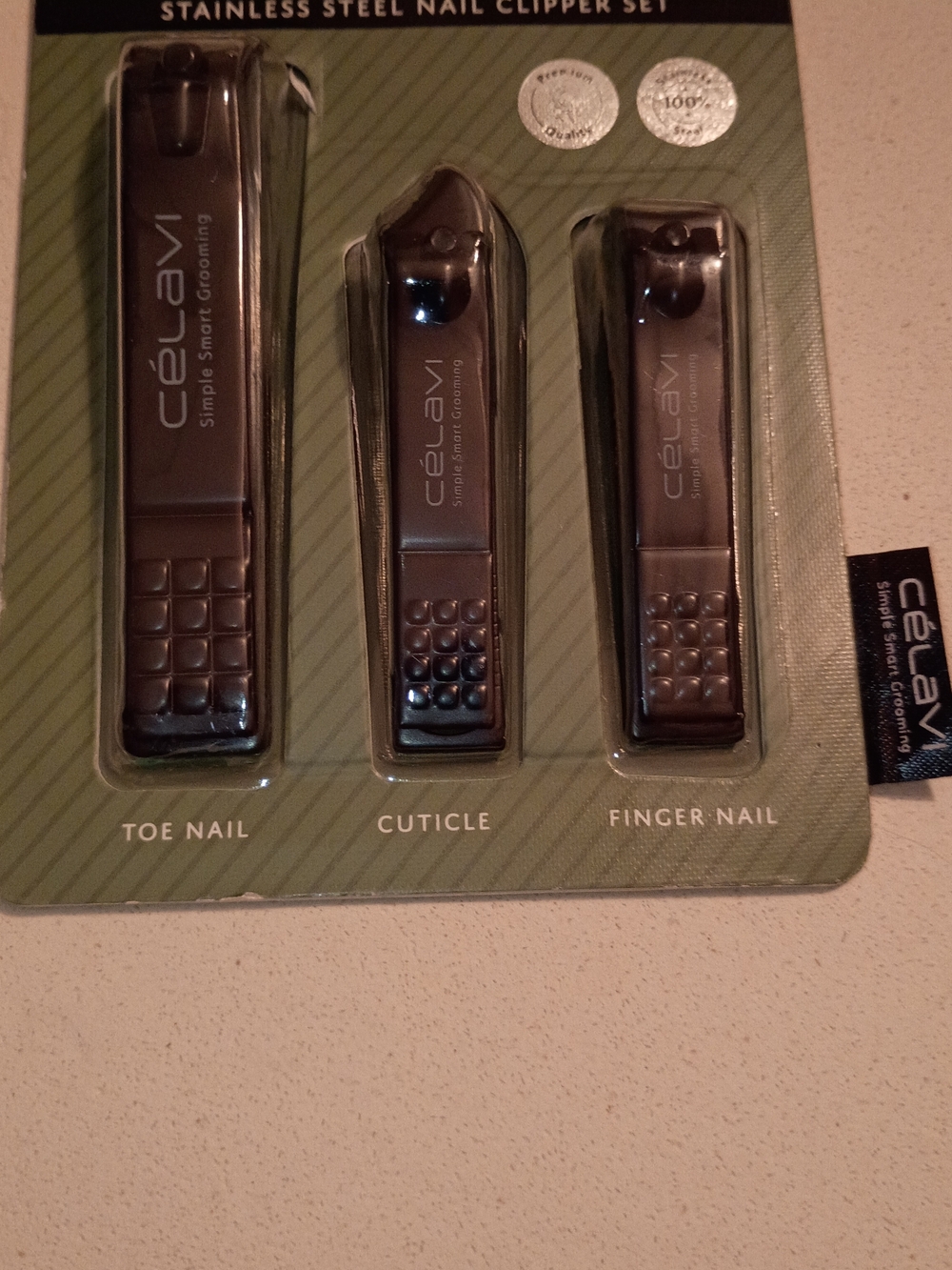 Stainless Steel Nail Clipper Set - Black
